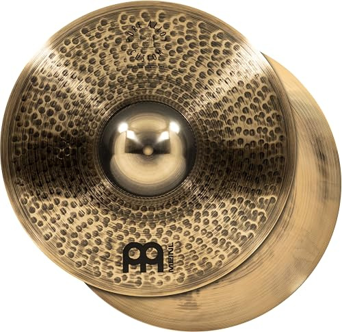 Meinl Cymbals Pure Alloy Custom Hihat Medium Thin 15 Zoll (Video) Schlagzeug Becken – Paar – (38,10cm) Pure Alloy Bronze, Custom Smoked Bronze Finish (PAC15MTH)