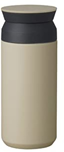 KINTO Reisebecher 20929, 350 ml, sandbeige, Doppelschicht-Struktur, Wärme- und Kältehaltung