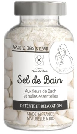 Sale da bagno con fiori di Bach e oli essenziali -Rilassamento e rilassamento biologico