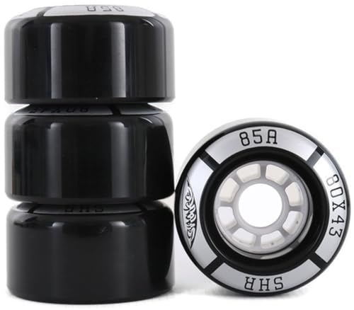 SNAKEBOARD PRO 2.0 Rollenset 80mm/85a 4er Pack Black/Grey