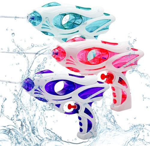 3er-Pack Wasserpistolen für Kinder und Erwachsene, Wasserpistolen mit Abzug für Jungen und Mädchen, Super-Wasserblaster mit großer Reichweite, Sommerspielzeug für Schwimmb (Style 2：3pack)