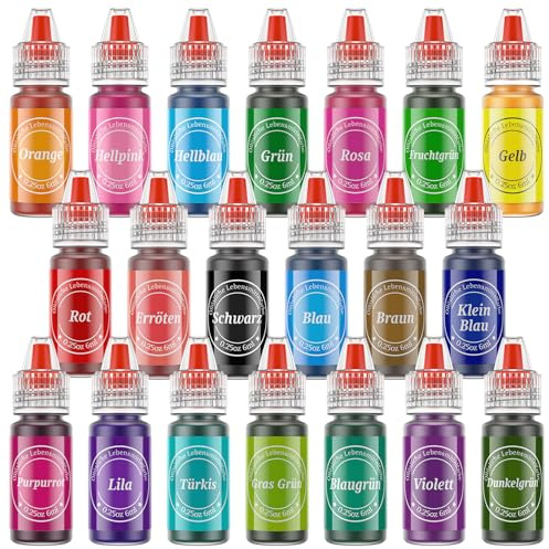 Fettlösliche Lebensmittelfarbe 20 Farben Waysroma Lebensmittelfarbe ölbasis für Schokolade Oil Food Coloring Hohes Konzentrat Lebensmittelfarbe Fondant Makronen Ostereier Creme Osterkuchen Donuts