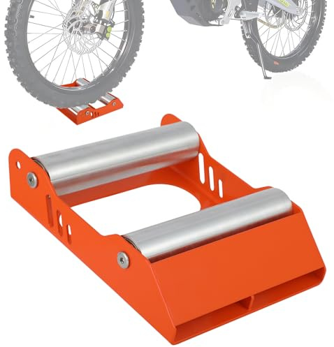 IUVWISN Soporte de limpieza de ruedas para motocicletas, rodillo giratorio universal para bicicletas de tierra, motocicletas, lubricación de cadena, inspección de neumáticos, para menos de 220 kg y
