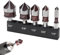 5 Stück Senker Bohrer Set für Metall, Kegelsenker 82°, Lagerstahl, 1/4 zoll Sechskantschaft, 5-Schneidiges Flöte, für Bohren in Kupfer, Aluminium, Holz, Kunststoff (Rot, silber)