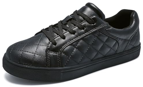 Womens Trainers Arch Support Lace-Up Fashion Leather Sneakers Casual Comfort Sport Shoes