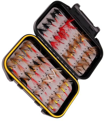 Zanthicia Attrezzi per la Pesca a Mosca Set di Mosche Kit di assortimento Artificiale Ami per Esche Multicolori Professionisti Principianti Pescatori Accessori