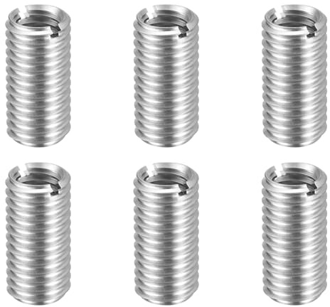 QUARKZMAN 6 stycken reparationstrådar M10 x 1,5 hane till M8 x 1,25 hona gängor 20 mm lång rostfritt stål reduktion muttrar metrisk självgängande hylsor reducerare