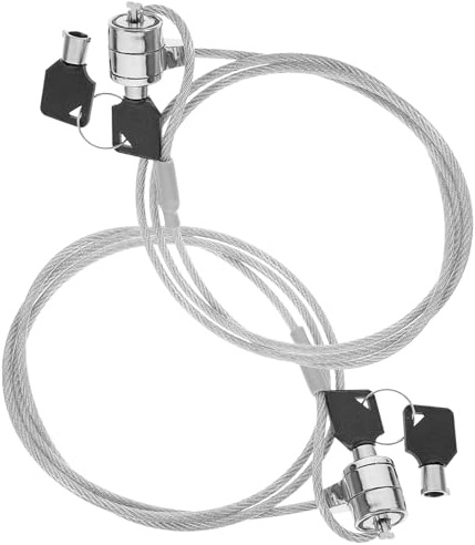 MALUGOGO Kit de Cerradura para Portátil Cable de Seguridad de Aleación, Diseño Compacto y Fácil de Usar, 2 Juegos Antirrobo para Protección Informática