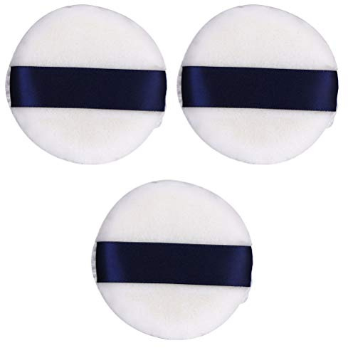 ABOOFAN Borla de Maquillaje 3 Piezas de Lana Doble Cara para Polvos Sueltos y Corporales, Cojín Cosmético Compacto y Ligero, Adecuado para Uso Facial y Viaje Color Color Aleatorio