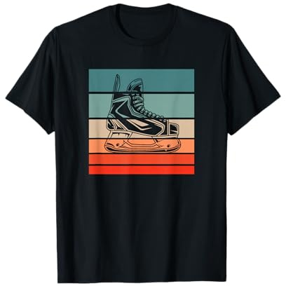Patines de Hockey sobre Hielo Estilo Retro Vintage Camiseta
