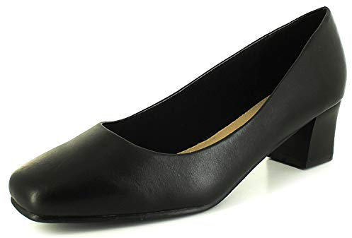 Comfort Plus Carly Womens Court Shoes with Heels Perfect for Work Occasion wear or Evenings Out on The Town - Stylish and a Comfortable Ladies Shoes Black 8 UK
