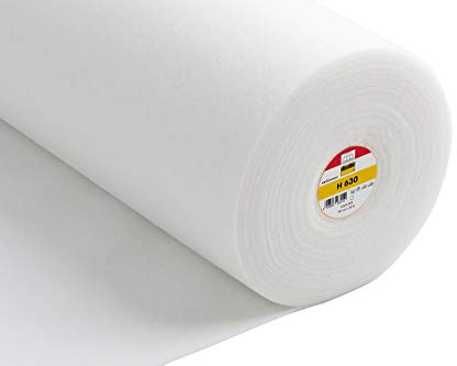 Vlieseline H630 Volume Fleece Batting - Low Loft, Iron-On Fusible, for Sewing, Quilting, Patchwork and Crafting - 90cm Width - White - 5 Metre