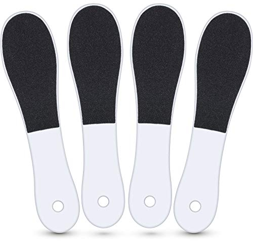 4 Pieces Double-Sided Foot File Foot Rasp File Dead Skin Remover Foot Scrubber Hard Skin Remover Foot Care for Wet and Dry Cracked Feet