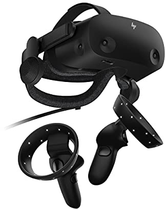 HP Reverb G2 VR Headset With Controller, Adjustable Lenses & Speakers from Valve, 2160 x 2160 LCD Panels, For Gaming, Ergonomic Design, 4 Cameras, Compatible With SteamVR & Windows Mixed Reality