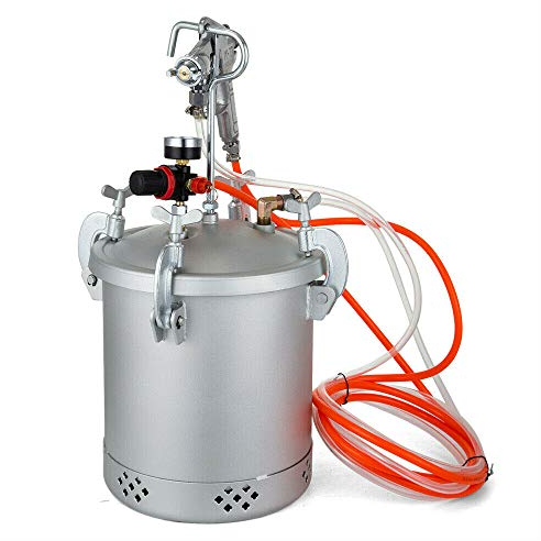 10L Farbspritzpistole Druckbehälter Hochleistungsdruck Spritzpistole Farbbehälter Farbsprühsystem Lackierpistole Air Agitator mit 3.0mm Düse Lackierpistole