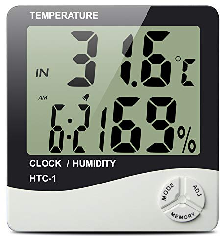 LightHouse HTC-1 Digital Series Min Max Thermometer & Hygrometer, white