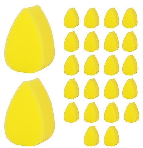 24pcs Face Paint Sponges, High Density Face Painting Sponges Face Painting Supplies for Kids Adults Body Paint Art Crafts (Yellow, Drop)