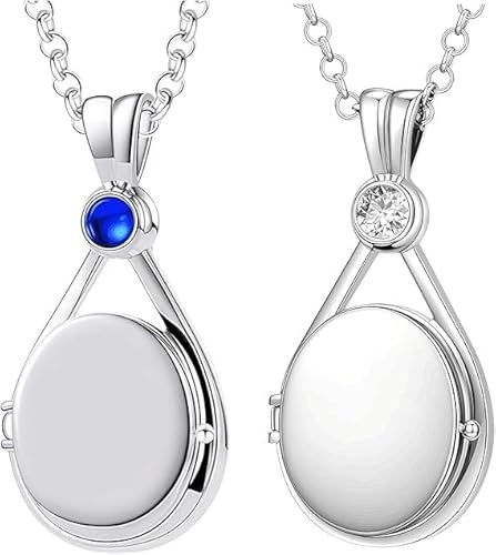 Agctrler H2O, collana a sirena improvvisa H2O, collana con ciondolo medaglione sirena, amuleto personalizzato per immagini, regalo per donne e ragazze (scatola