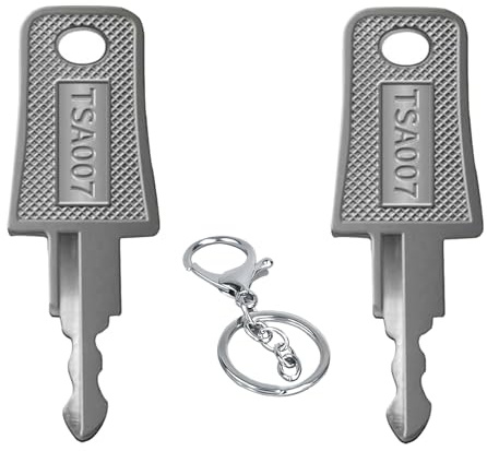 DELAIHUIL 2pcs Tsa Key Suitcase Key Cle Tsa 007 Universel,Tsa007 Clé De Voyage Pour Valise,CléS De Verrouillage Tsa,Cadenas Valise,Cadenas Tsa,Bagages Valise Douane Serrure With Rings