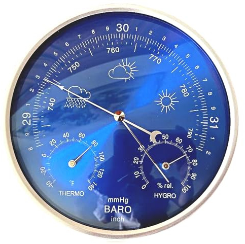 3 in 1 Barometer Accurate Weather Station, Wall Hanging Weather Station