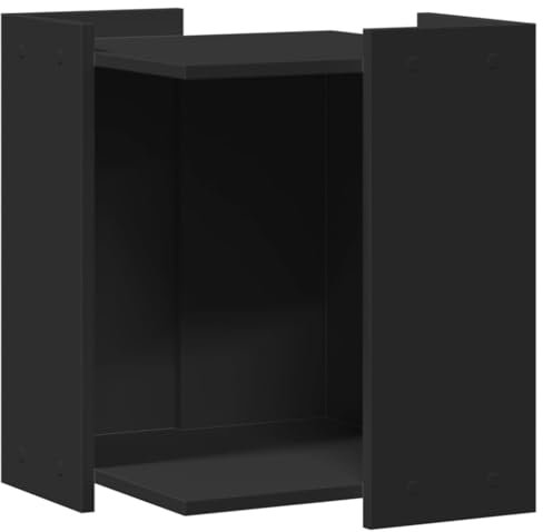 vidaXL Katzenklo Schrank, Katzenschrank Katzentoilette, Beistelltisch Katzenhaus, Katzenmöbel Verstecktes Design, Schwarz Holzwerkstoff