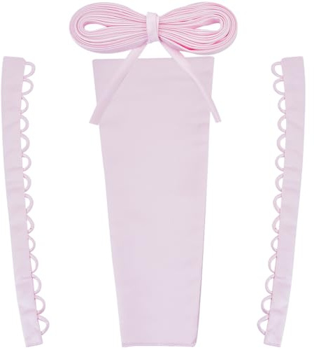 GORGECRAFT 4pz Kit de Corsé para Espalda Extensor de Panel de Encaje de Satén de Tela Rosa con Cremallera de Repuesto Lazos de Cinta Ajustables Corsés para Espalda de Vestido para Baile