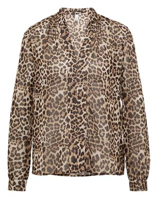 QS Leicht transparente Chiffonbluse mit All-Over-Print