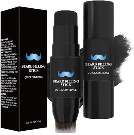Eastuy Relleno para Barba - Crema Densificadora Y Cepillo Para Barba | Tinte 7 Gramos Impermeable Antitranspirante Duradero Para Hombre Modelado Estilo Definición Coloración