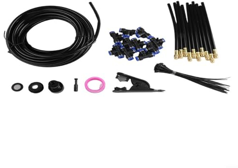 Sistema di irrigazione automatico per piante, kit completo per irrigazione da giardino, con ugelli nebulizzatori regolabili, attrezzatura per la distribuzione dell'acqua per un'irrigazione ottimale (5