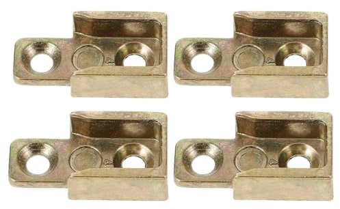 HOMSFOU Gâche de Serrure à Guillotine en Alliage de Zinc N°7 Lot de 4 Pièces Métalliques pour Fenêtres à Battant Quincaillerie Robuste pour Verrouillage Sécurisé et Protection Renforcée