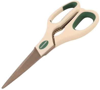 Fackelmann Tijeras Cocina Multifunción de gran tamaño Acero Inoxidable, Polipropileno y Goma, Color Blanco, 22 cm