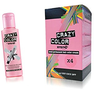 Crazy Colour Semi Permanent Hair Dye By Renbow Platinum No.28(100ml) Box of 4