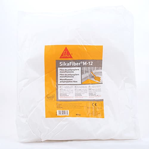 SIKA - Fibres de polypropylène de 12 mm - SikaFiber M12 - pour renforcer et revêtir des structures - béton et mortier - Réduit les fissures - 600 g