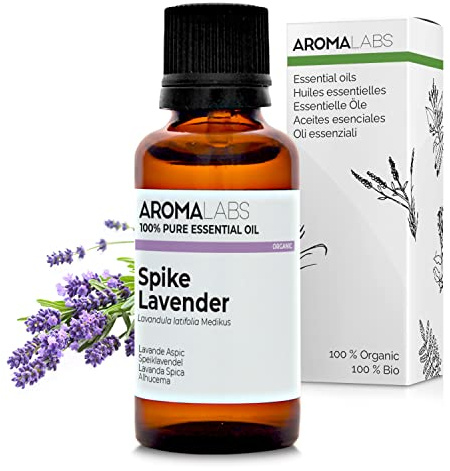 Lavanda Aspic BIO (Lavandula latifolia) - 30 mL - Olio Essenziale Chemiotipizzato e Certificato AB - Aroma Labs - Made in France