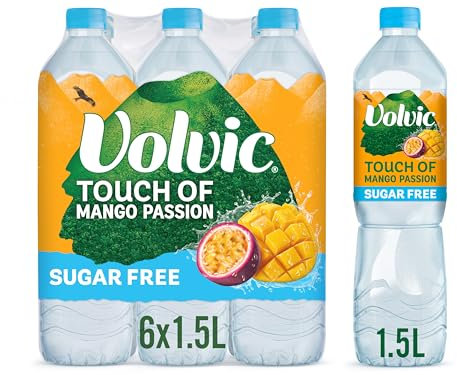 Volvic Touch of Fruit Mango & Passion Fruit Sugar Free Still Flavoured Water Multipack 6x1.5L
