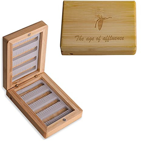 Dinikally Wooden Personalised Custom Engraved Name Fly Fishing Bait Box Gift For Fishing Lovers Son Father (sty1)