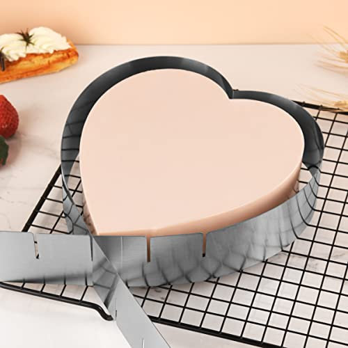 Guowall Kuchenform Herz Backform Backform Backrahmen Edelstahl Größe variabel