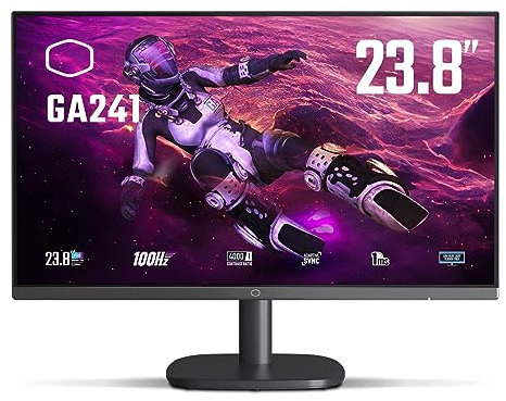 Cooler Master GA241 24” Gaming Monitor – FHD (1920x1080) 100Hz, 1ms MPRT, VA Panel, Adaptive Sync, HDMI, VGA, Black