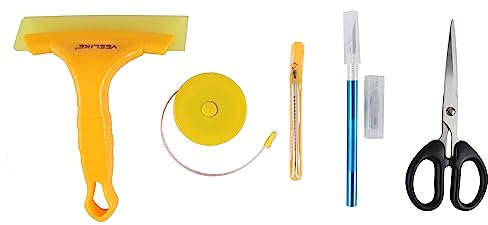 VEELIKE Juego de Herramientas Papel Pintado Accesorios para Aplicar Papel Pintado Autoadhesivo Espátula Cinta Métrica Tijeras Papel Adhesivo Ventana Conjunto de Herramientas Pegar Papel Pintado