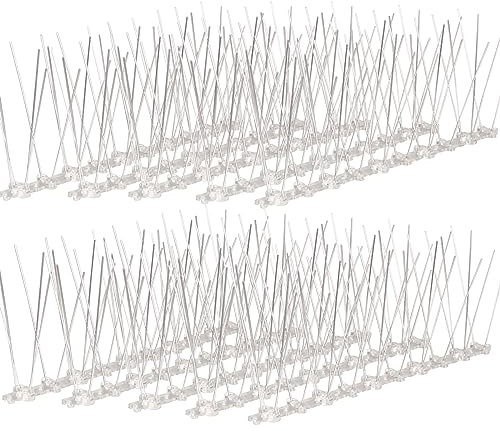 FLYAMAPIRIT Pinchos antipalomas de 2,5 m/10 rieles de policarbonato, de acero inoxidable contra la construcción de nidos y residuos para su balcón, techo y alféizar de la ventana