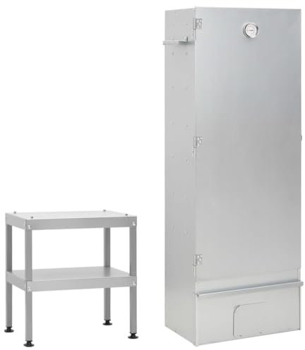 AUUIJKJF Home Outdoor AutresBBQ Four Fumoir avec table Acier galvanisé