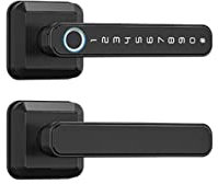 Maniglia per porta intelligente Impronte digitali TTLock Blocco biometrico digitale Wireless Password Smart Keyless Maniglia elettronica Serratura singola Chiusura Serrature intelligenti antifurto(Noi