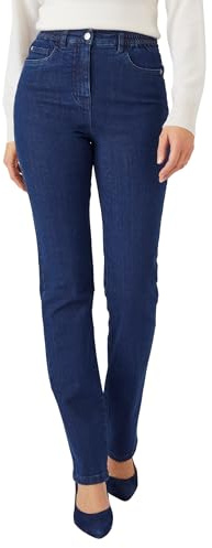 Damart - Jean 5 Poches, 3 statures Femme Bleu Imprimé Taille 42