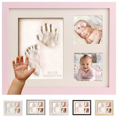 Bubzi Co Kit di creazione di impronte e impronte per neonati e ragazze, regali per neonati (Ballet Pink)