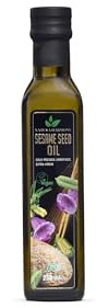 Natura Harmony Sesame Seed Oil | Cold-Pressed & Unrefined Extra Virgin Edible Oil | Delicate, Nutty Flavour for Salads, Dressings & Cold Dishes | Vegan | 250 ml Dark Glass Bottle