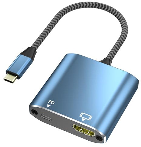 Adaptateur USB C vers HDMI, adaptateur USB Type-C 4K vers HDMI [compatible Thunderbolt 4/3] Compatible avec iPhone 15/15Pro/15ProMax, MacBook Air/Pro, Dell XPS, Chromebook, téléphones Android, etc