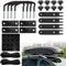 Erato Pack of 4 Universal Roof Box Mounting U Bracket Kit Heavy Duty U-bolts Clamps Brackets with 8 Lock Nuts and 2 Bandages Roof Rack Installation Accessories for Car SUV Van