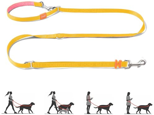 HOWGO Multifunctional Adjustable Hands Free Leash (Yellow, Standard)
