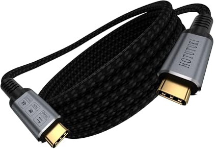 HOTUTUKI 10ft USB c to USB c Compatible with Thunderbolt 4/3,Type c to Type c,USBC 3.2 Monitor Cable Support 20Gbps Data Cable 240W PD Fast Charging Cord, 4K@120Hz for ssd, Monitor