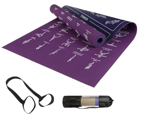 Pilatesmatta | Förvaring Halkfri Mjuk - Träningsbred Yogamatta Tjock,För Resa Gym Studio Pilates Fitness Utomhus Lekplats Balans Fysisk Träning